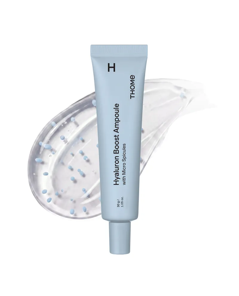 Tube of THOME Hyaluron Boost Ampoule on a white background